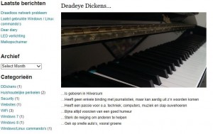 Nieuwe homepage dead-eye.nl